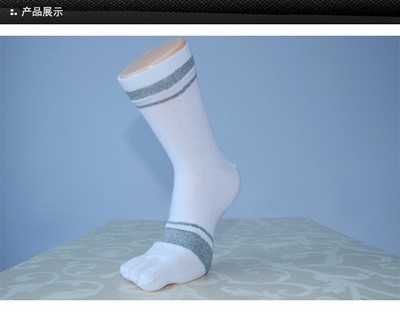 貞正 M1602Z-2五指襪子男純棉春夏中厚中筒襪 商務(wù)條紋全棉分趾襪 廠家 廠家直銷圖片_高清圖_細節(jié)圖